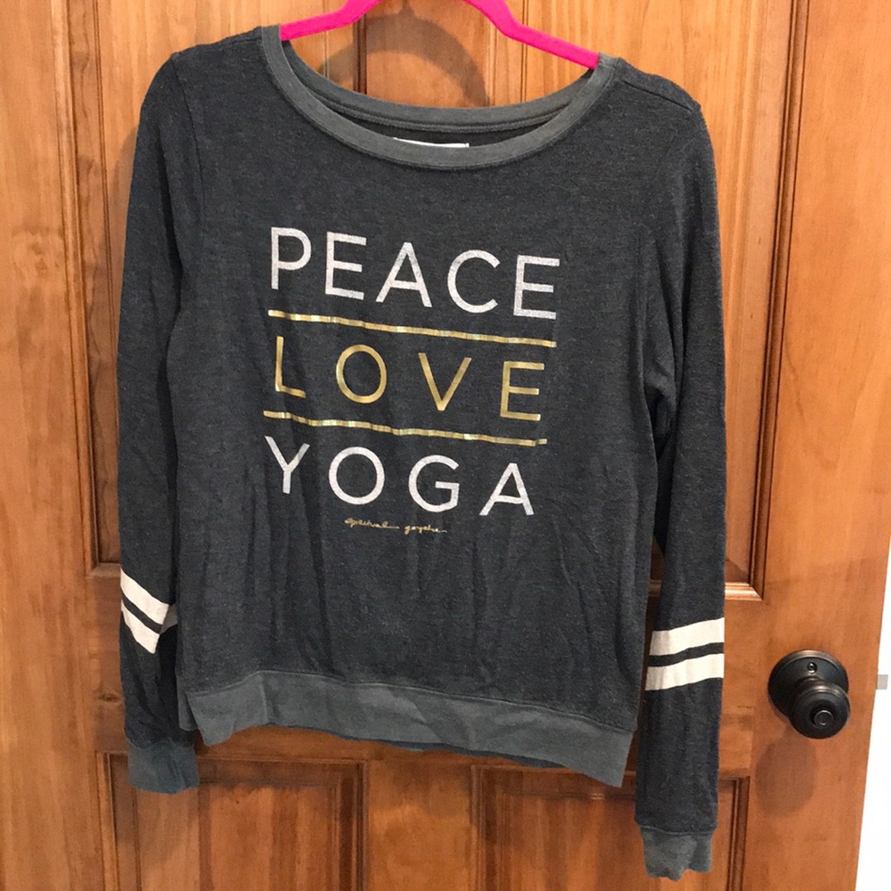 Spiritual Gangster Gray Sweatshirt with Gold and White Accents